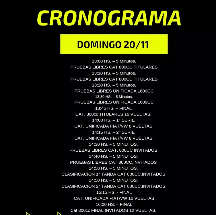 crono domingo