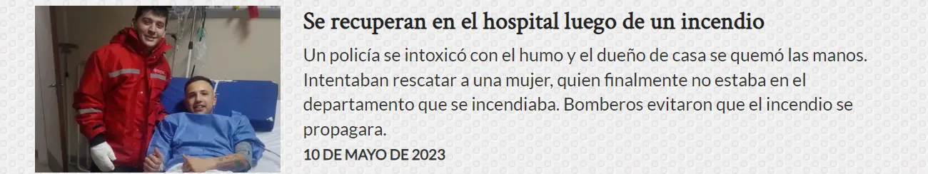 poli´cía en incendio