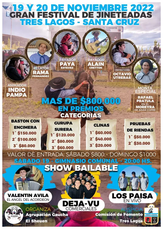 tres lagos jineteada