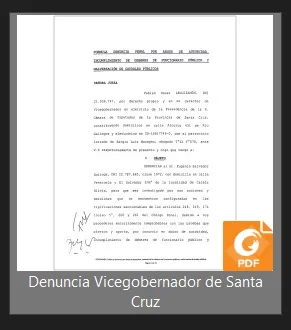 denuncia contra quiroga