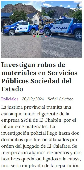 chalten allanamiento