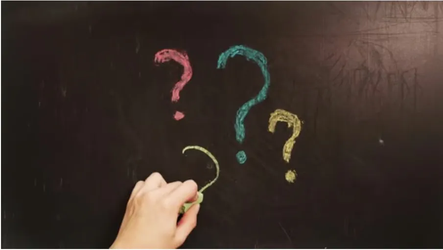 pizarra signo de pregunta