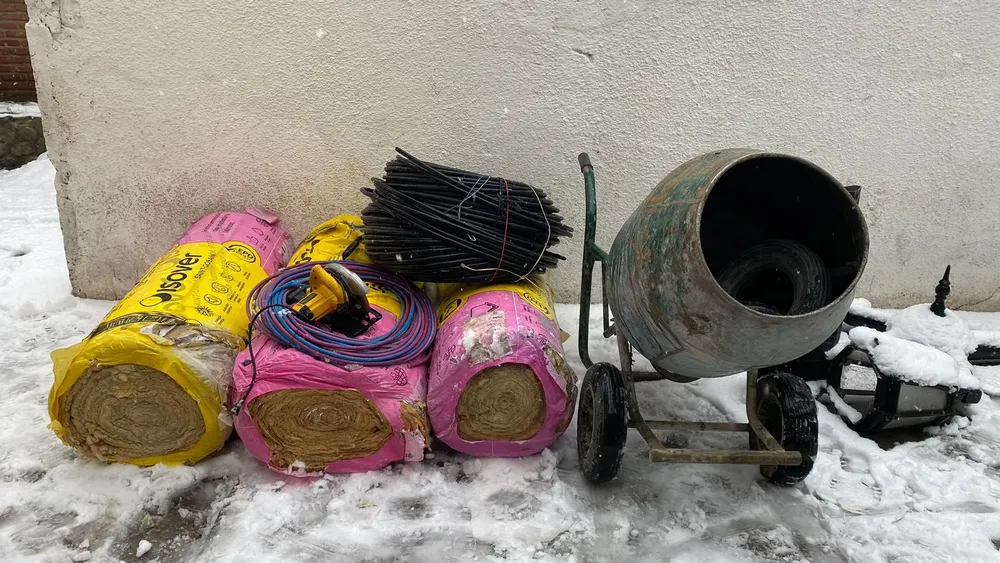 materiales y herramientas robadas