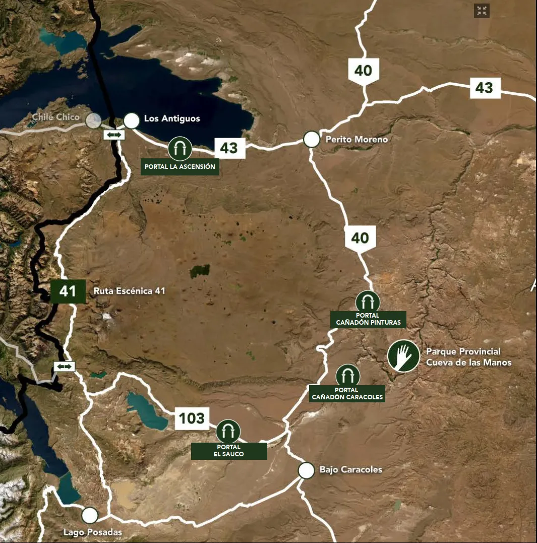 Mapa parque patagonia