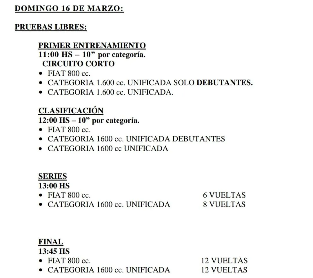 horario