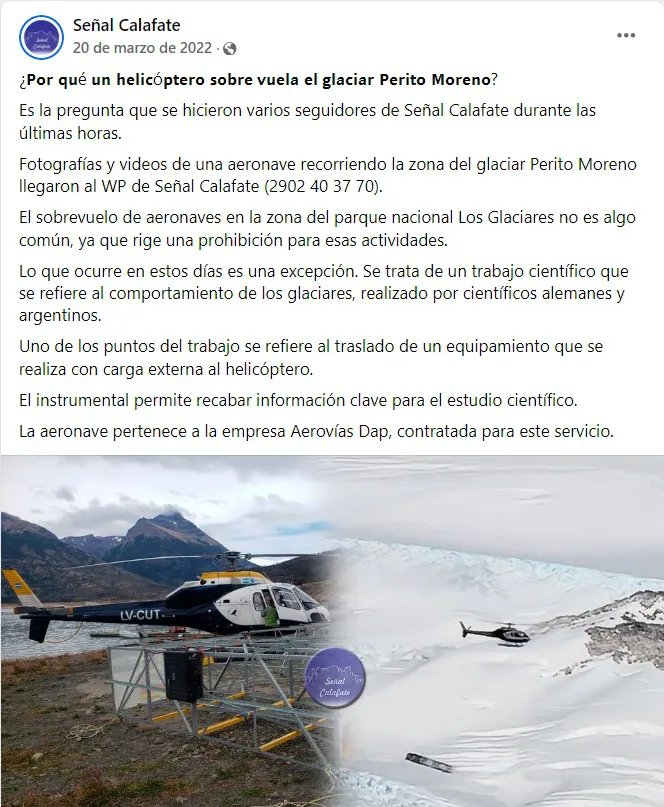 foto medicion glaciares