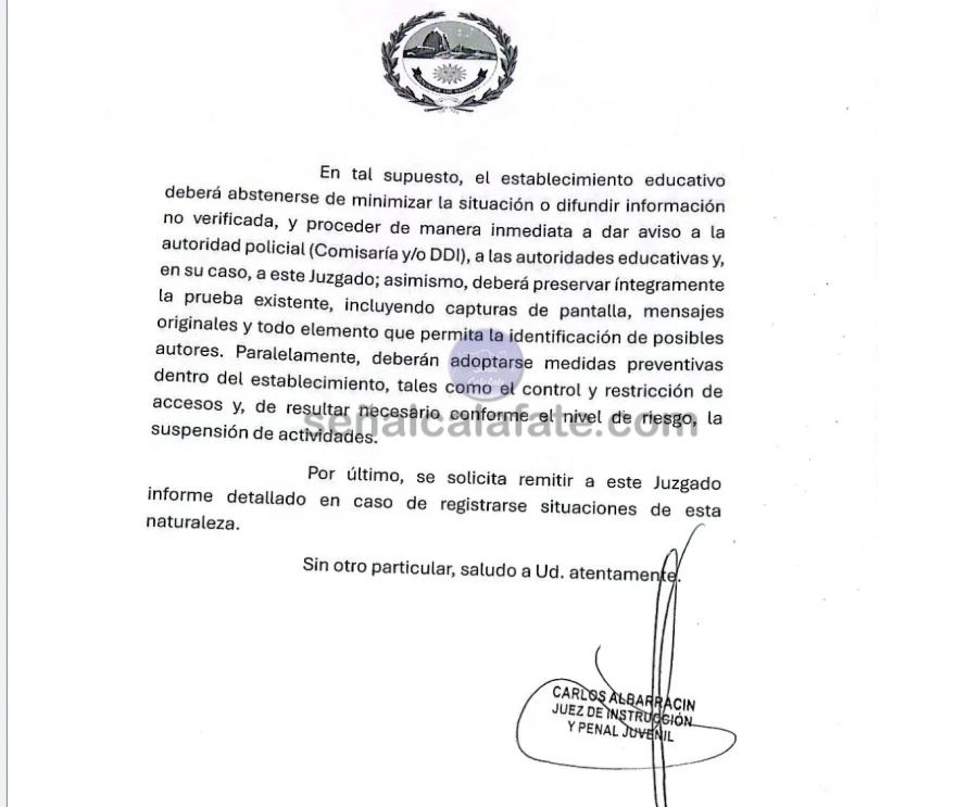 oficio amenazas