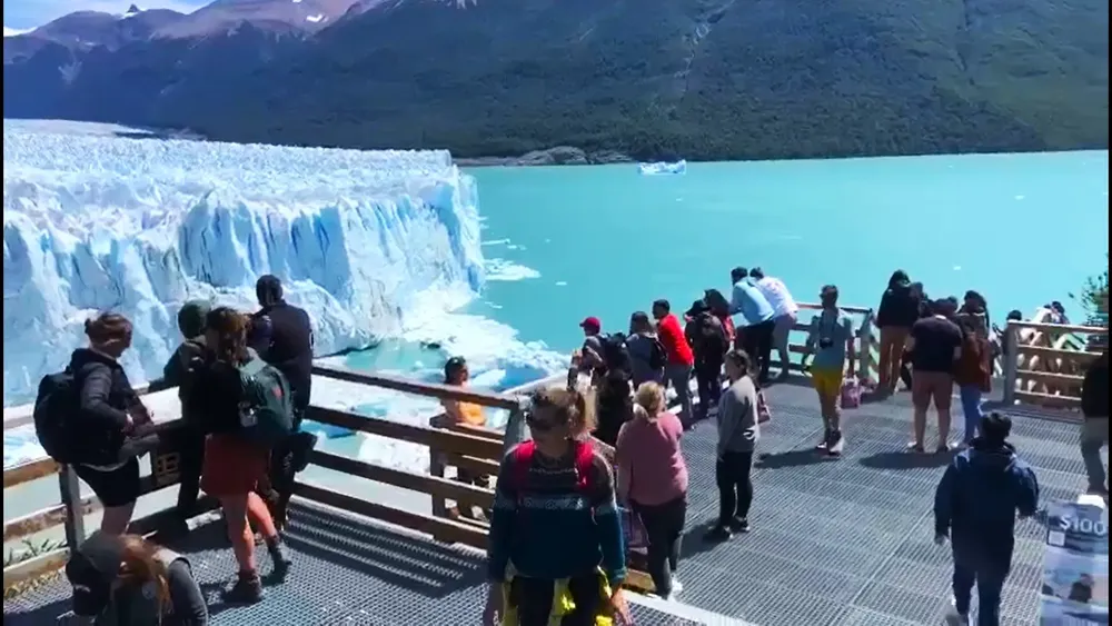 glaciar turistas