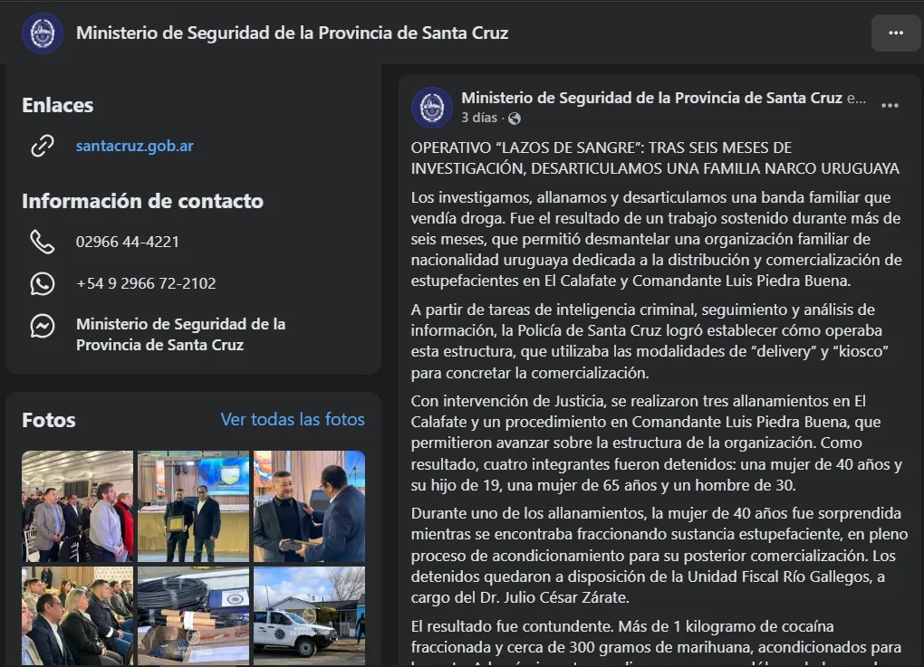 minsiterio de seguridad lazos