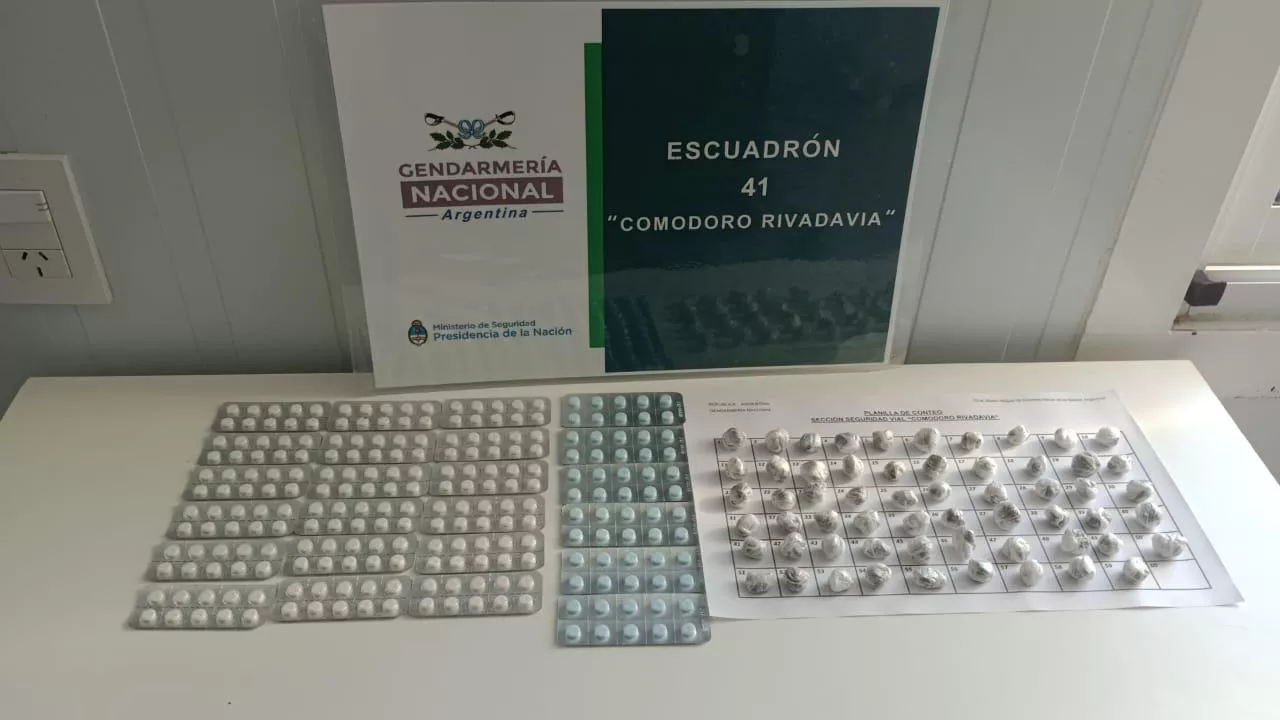 Una mujer transportaba 59 envoltorios con marihuana y 240 pastillas de clonazepam (1)